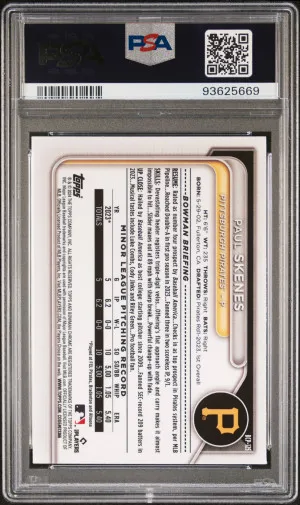 2024 Bowman Mega Box Chrome Prospects Paul Skenes Chr-Prospects-Purple Ref back