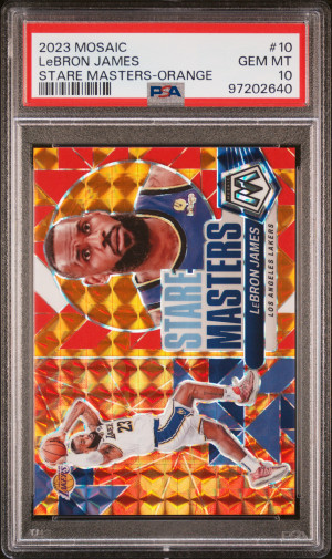 2023 Panini Mosaic Stare Masters Lebron James Stare Masters-Orange front