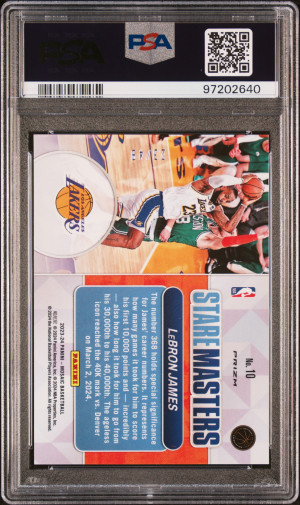 2023 Panini Mosaic Stare Masters Lebron James Stare Masters-Orange back