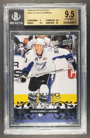 STEVEN STAMKOS 2008-09 Young Guns RC Rookie BGS 9.5 front