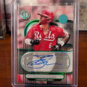 2024 Topps Tribute Johnathan India Auto /99 front