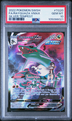 2022 Pokemon Sword & Shield Silver Tempest Fa/Rayquaza Vmax Silver Tempest front