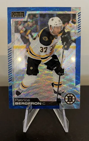 20-21 OPC Platinum - Patrice Bergeron - Blue Surge front