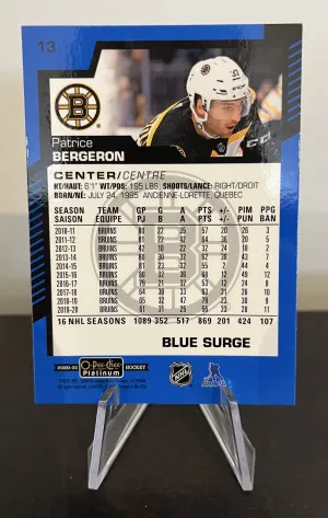 20-21 OPC Platinum - Patrice Bergeron - Blue Surge back