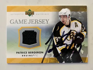Patrice Bergeron - In Person Autograph back