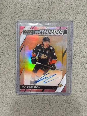 Leo Carlsson O-Pee-Chee Platinum Sunset Auto front