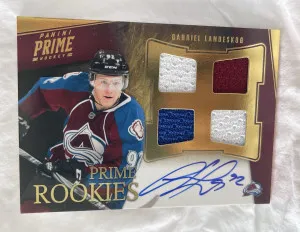 2012 Panini Prime Hockey Gabriel Landeskog Prime Rookies Quad Patch Auto 160/199 front