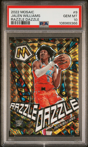 2022 Panini Mosaic Razzle Dazzle Rookie Jalen Williams front