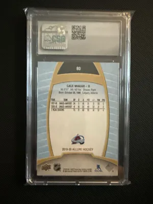 2019-20 Upper Deck Allure Cale Makar (RC) back