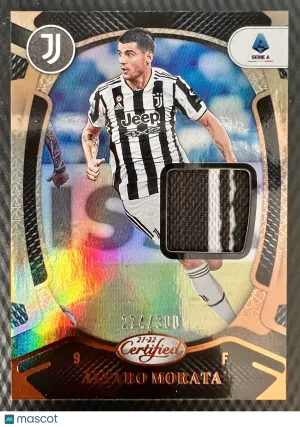 2022 Panini Certified Alvaro Morata Serial Numbered Memorabilia front
