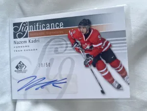 2011-12 SP Game Used Edition SIGnificance /50 Nazem Kadri #SIG-NK Rookie Auto RC front