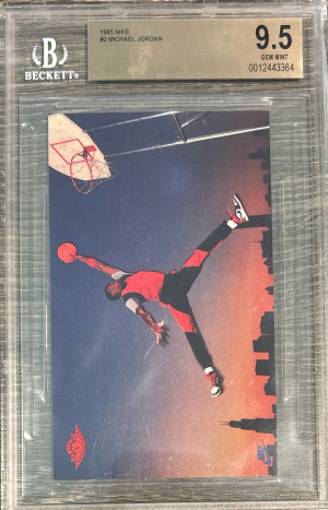 1985 NIKE PROMO #2 MICHAEL JORDAN RC BGS 9.5
