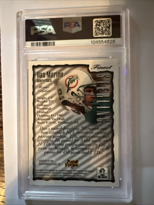 1996 Finest Dan Marino back