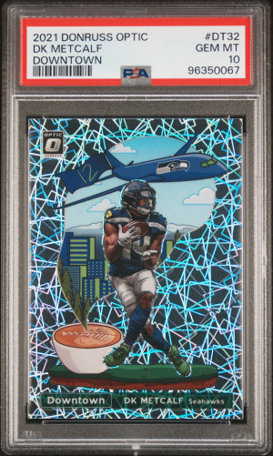 2021 Panini Donruss Optic Downtown Dk Metcalf Downtown front