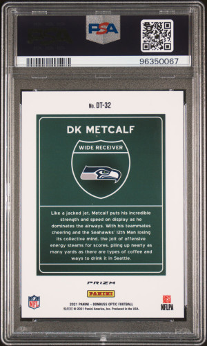 2021 Panini Donruss Optic Downtown Dk Metcalf Downtown back