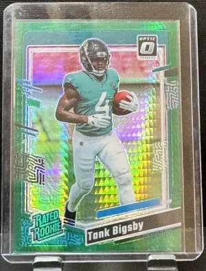 2023 Panini Donruss Optic Tank Bigsby #252 Green Hyper Rated Rookie front