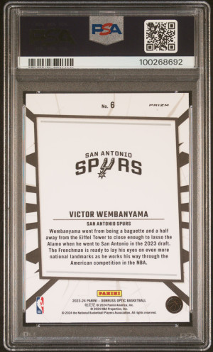 2023 Panini Donruss Optic My House Victor Wembanyama My House-Purple back