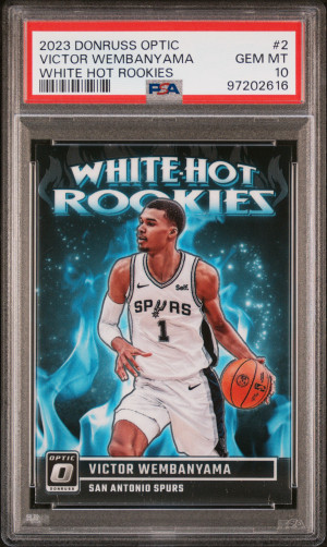 2023 Panini Donruss Optic White Hot Rookies Victor Wembanyama front