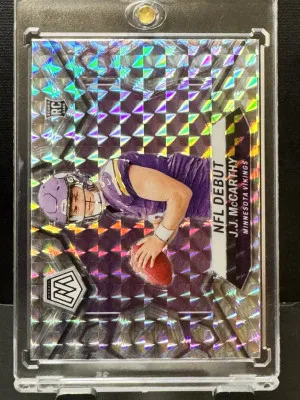 2024 Panini Mosaic J.J. McCarthy #275 Silver mosaic RC front