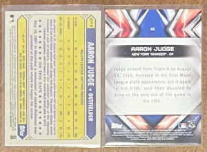 Two Aaron Judge Rookies back