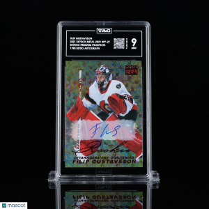 FILIP GUSTAVSSON 2021 METAL SKYBOX PREMIUM PROSPECTS RETRO 1998-99 ROOKIE AUTO front