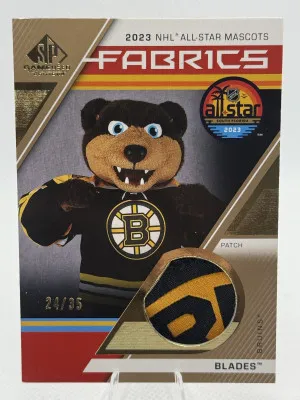 2023-25 SP Game Used Blades Mascot Patch /35 front
