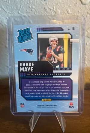 2024 Panini Donruss Drake Maye Rated Rookie Retro #16 Patriots Rookie back
