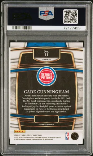 2021 Panini Select Cade Cunningham Orange Flash Prizm back