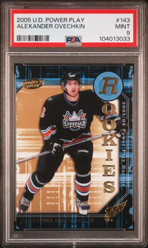 2005 Upper Deck Power Play #143 Alexander Ovechkin RC Redemption PSA 9 front