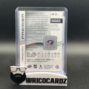 UD Premier 2023/24 - Rookie Auto Patch /249 - Stanislav Svozil Blue Jackets back