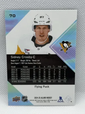 2024-25 Allure Sidney Crosby #70 Flying Pucks SSP back