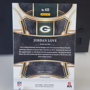 2023 Panini Select Jordan Love #435 COSMIC Suite Level SSP back