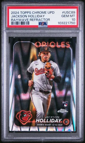 2024 Topps Chrome Update Jackson Holliday Raywave Refractor front