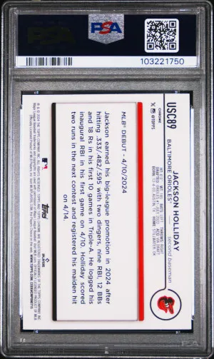 2024 Topps Chrome Update Jackson Holliday Raywave Refractor back