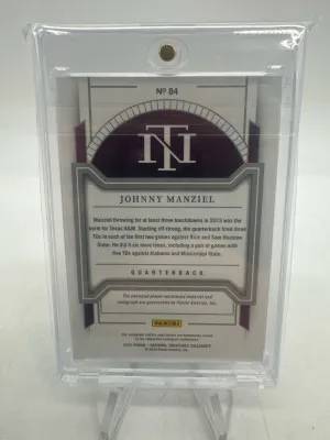 2024 National Treasures Johnny Manziel Blue Auto 47/49 back