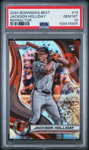 2024 Bowman's Best Jackson Holliday Refractor PSA 10 front