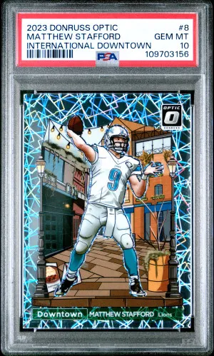 2023 Panini Donruss Optic International Downtown Matthew Stafford front