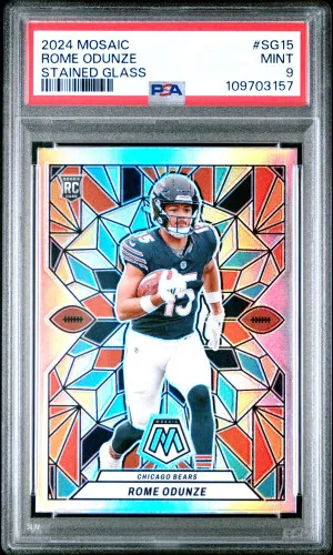 2024 Panini Mosaic Stained Glass Rome Odunze front