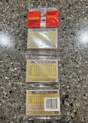 1987 Topps Baseball Hanger Pack Sealed back