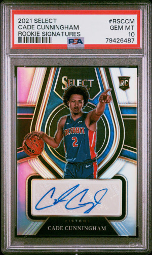 2021 Panini Select Rookie Signatures Cade Cunningham Rookie Signatures front