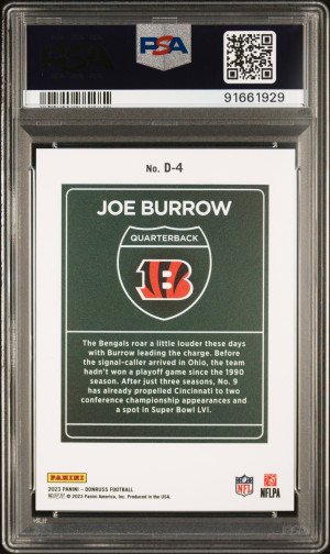 2023 Panini Donruss Downtown! Joe Burrow back