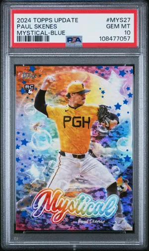 2024 Topps Update Mystical Blue Paul Skenes PSA 10 front