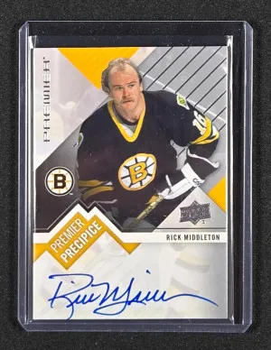 2023-24 Upper Deck Premier Precipice Auto - Rick Middleton front
