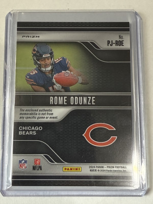 2024 Prizm Rookie Premier Jerseys - Neon Green Pulsar Rome Odunze back