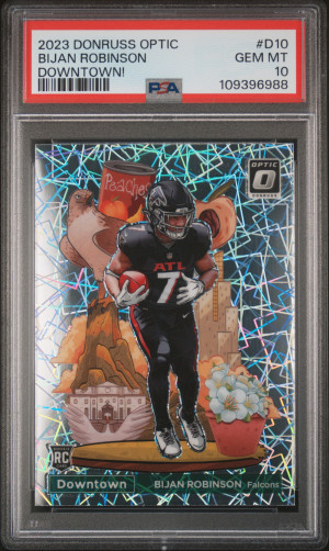 2023 Panini Donruss Optic Downtown! Bijan Robinson front
