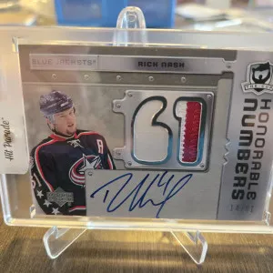 2006-07 The Cup Hockey Rick Nash #HN-RN Honorable Numbers Patch Auto /61 front