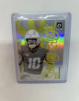 2024 Optic Football Justin Herbert Sunday Kings Sp front