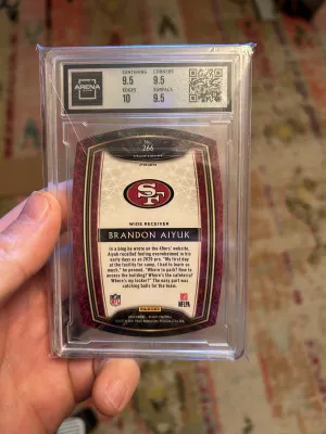 Brandon Aiyuk RC 2020 Select Orange Die Cut Gem 10 back