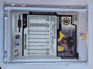 2020 O-Pee-Chee Platinum Emerald Surge PATRICE BERGERON ssp #10/10 🔥 rare!! back
