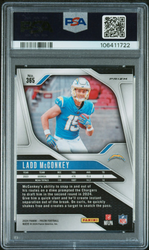 2024 Panini Prizm Ladd Mcconkey Lazer Prizm back